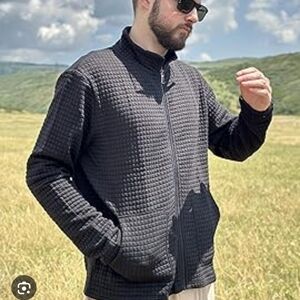 Nike Jacket Men's XL Therma Sphere Max Full Zip Neck Warmer Jacket Black / Gray